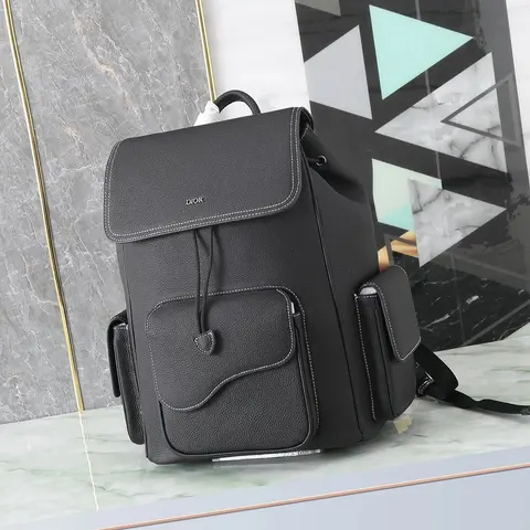 Dior Black Leather Backpack