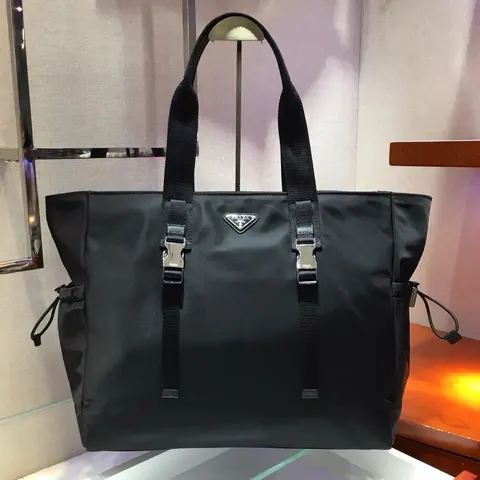 Prada Black Nylon Tote Bag