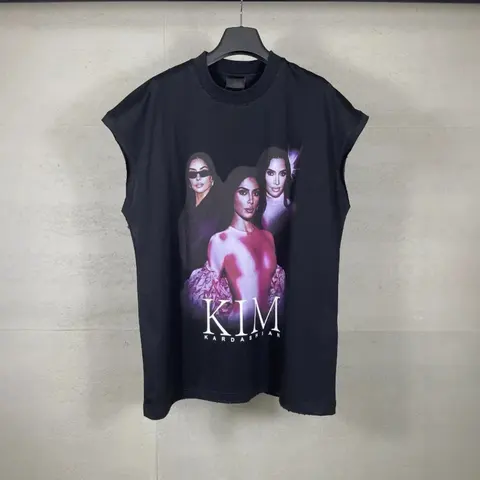 Balenciaga Shrunken T-Shirt in Faded Black