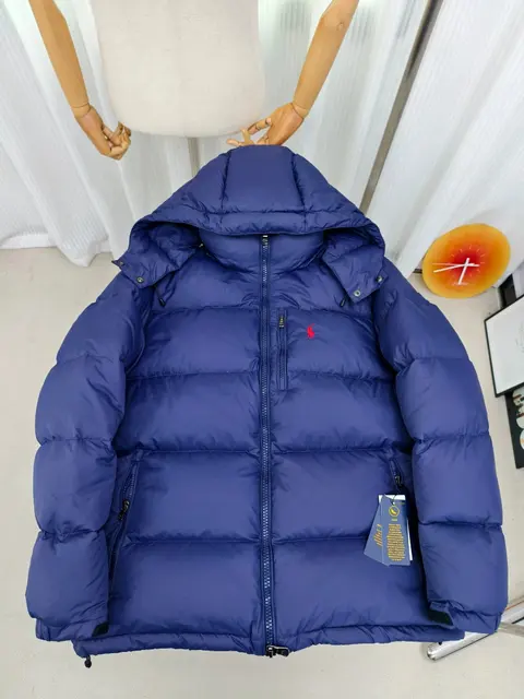 Ralph Lauren Navy Blue Puffer Jacket with Hood