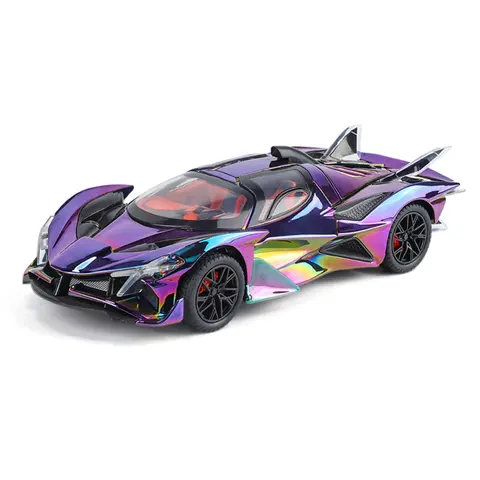 Rainbow Metallic Sports Car Model