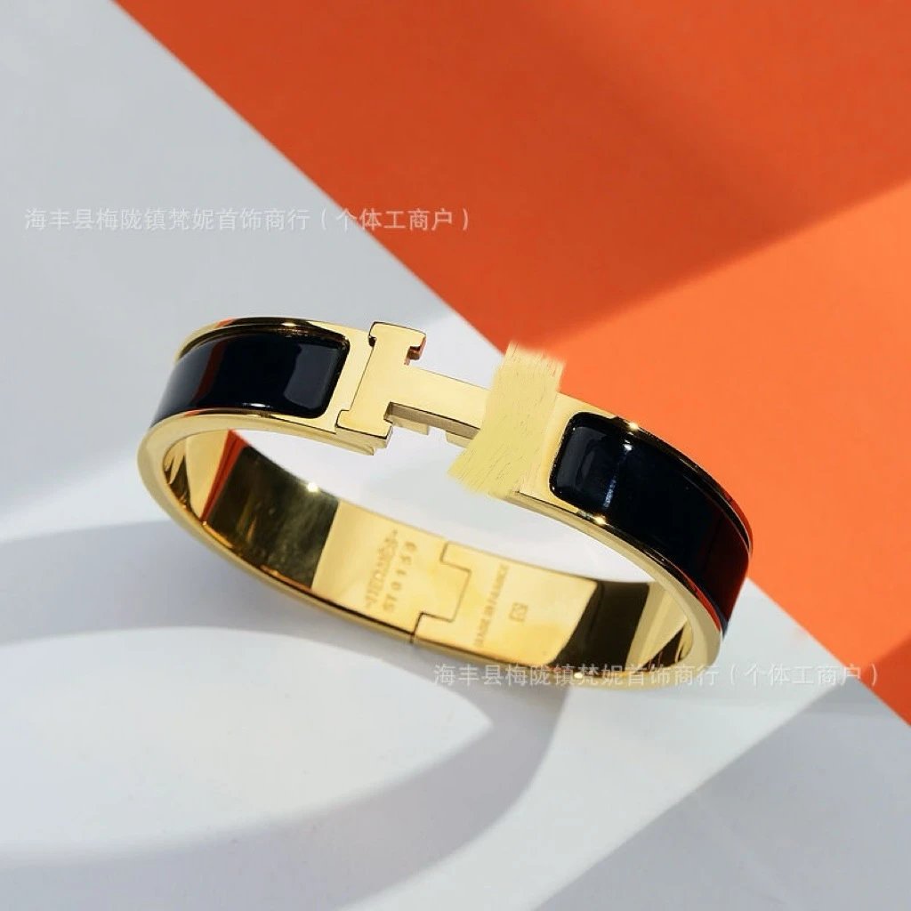 黄金 黑H手镯