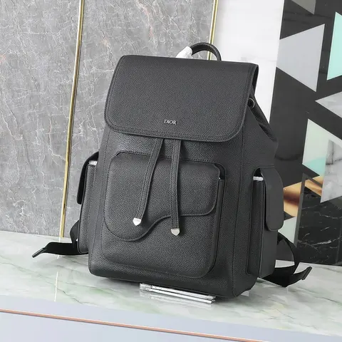 Dior Black Leather Backpack