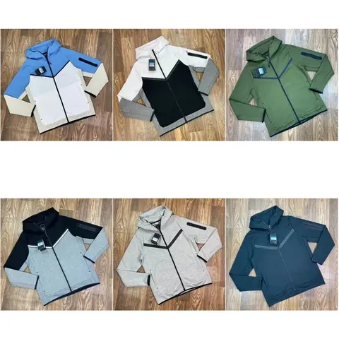 Men's Color-Blocked Hooded Zip-Up Jackets Collection