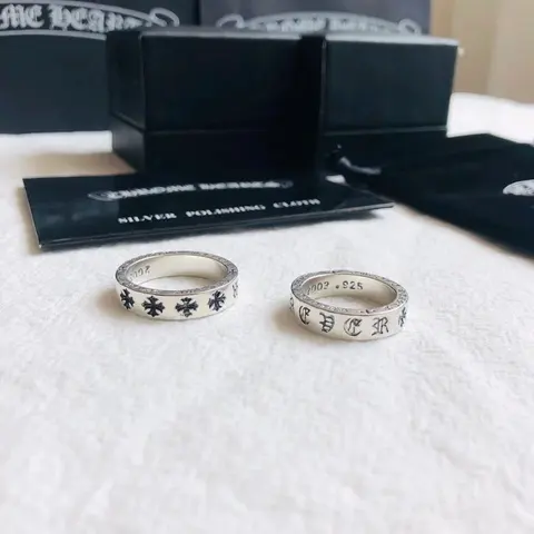 Chrome Hearts Silver Rings Set