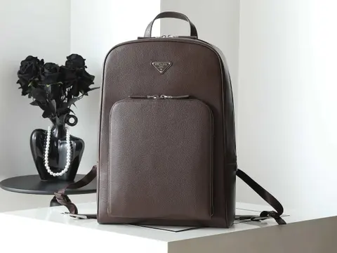 Prada Brown Leather Backpack