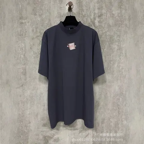 Black Oversized T-Shirt with Patch Logo