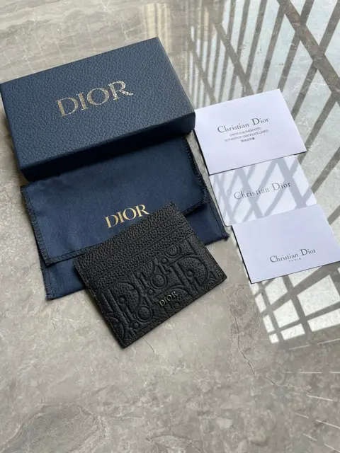 Dior Oblique Embossed Leather Wallet