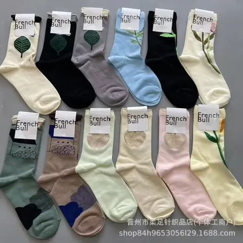 French Bull Printed Crew Socks Collection