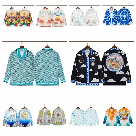 Collection of Patterned Hawaiian Shirts and Kimono-Style Jackets