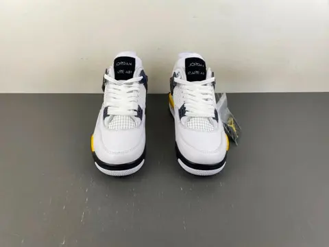Air Jordan 4 White Navy Yellow