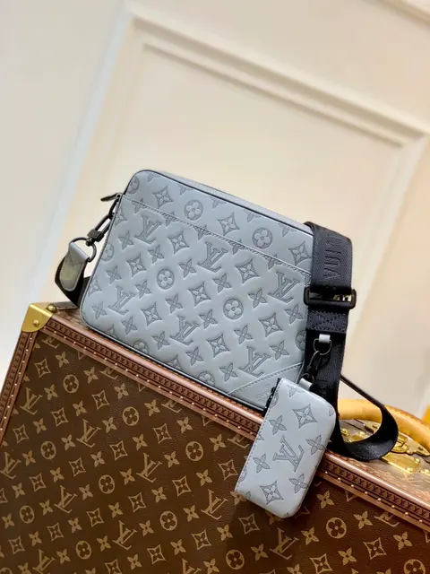 Louis Vuitton Gray Monogram Empreinte Crossbody Bag