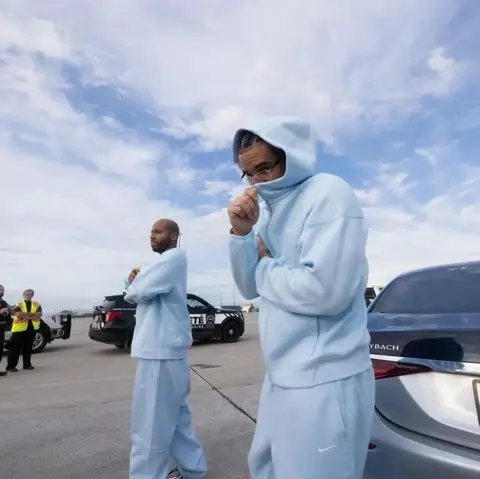 Nike Light Blue Hoodie and Sweatpants Set