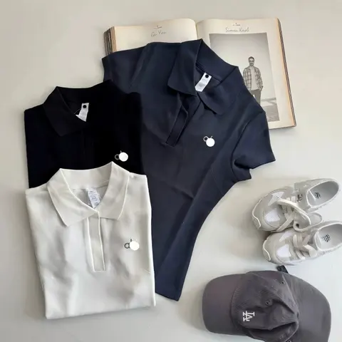 Basic Polo Shirts Collection in White, Black, and Navy