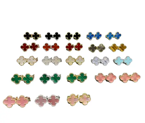 Clover-Shaped Stud Earrings Collection