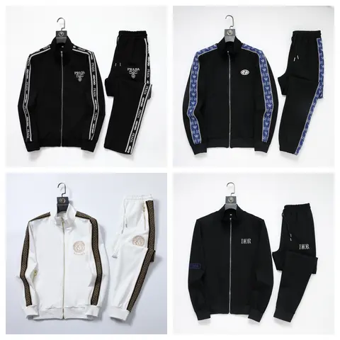 Luxury Brand Track Suit Collection Featuring Prada, Dior, and Versace
