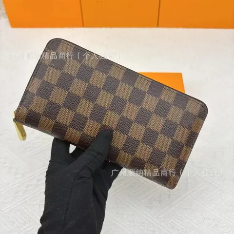 Louis Vuitton Damier Ebene Zip Around Wallet
