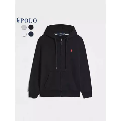 Polo Ralph Lauren Black Full-Zip Hoodie