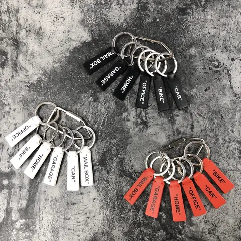 OFF White Label Keyring OW Keychain Streetwear Fashion Accessory