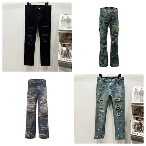31 Rue Cambon Denim Collection - Distressed, Camouflage, and Ripped Jeans