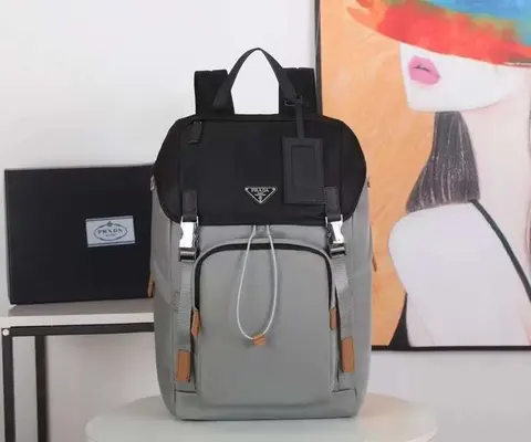 Prada Nylon Backpack with Triangular Logo
