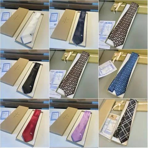 Collection of Patterned and Solid Color Neckties in Gift Boxes