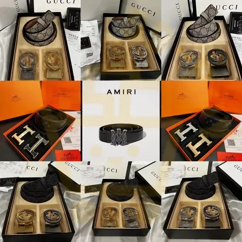 Luxury Designer Belts Collection - Gucci, Hermès, and Amiri