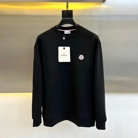 Moncler Black Crewneck Sweatshirt