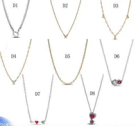 Collection of Silver and Gold Necklaces with Heart and Arrow Pendants