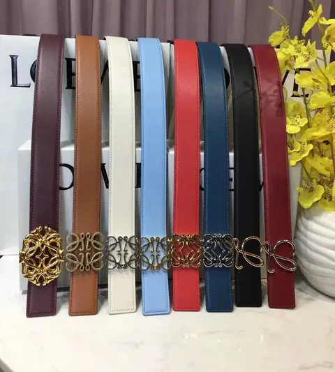 Stylish Leather Belts with Decorative Buckles in Multiple Colors