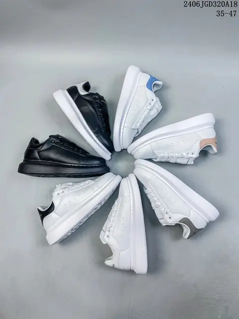White and Black Leather Sneakers Collection