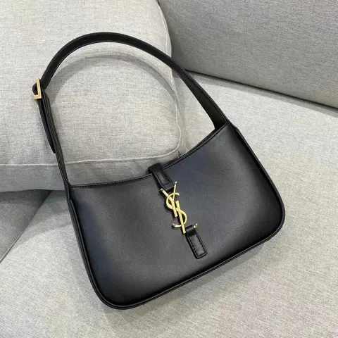 Saint Laurent Black Leather Shoulder Bag