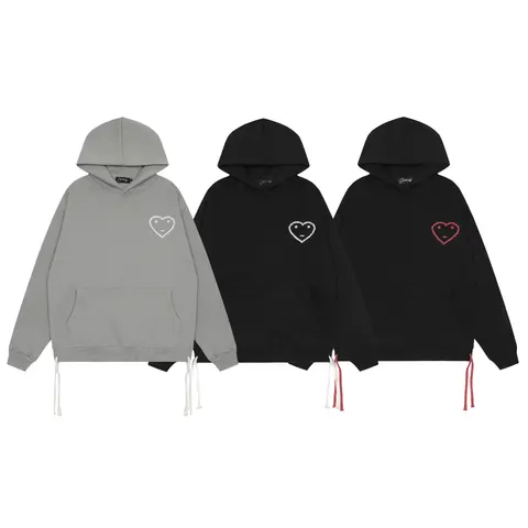 Comme des Garçons Heart Embroidered Hoodie Collection