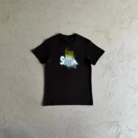 SILA Black T-Shirt with Gradient Logo