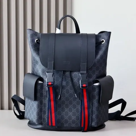 Gucci GG Supreme Backpack with Web Detail
