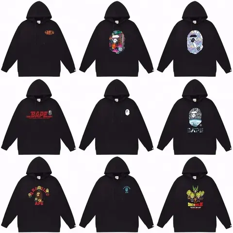 BAPE Collection Black Hoodies