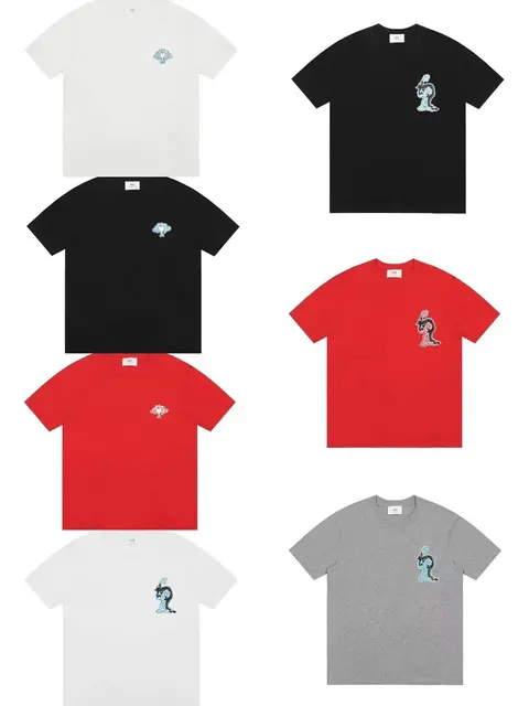 T-Shirt Collection with Embroidered Character Designs