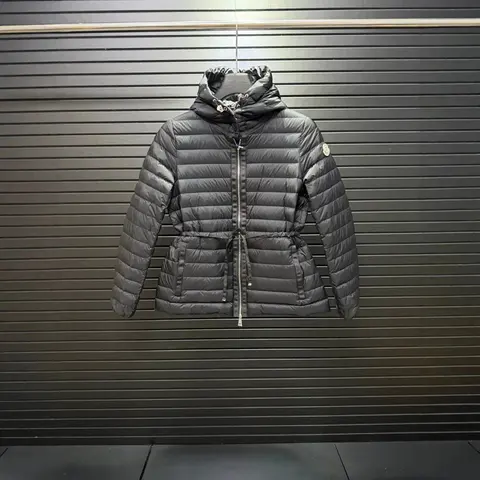 Moncler Black Quilted Down Jacket with Hood