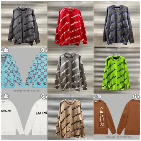 Balenciaga and Gucci Inspired Logo Sweaters Collection