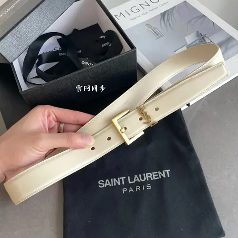 Saint Laurent Paris Leather Belt