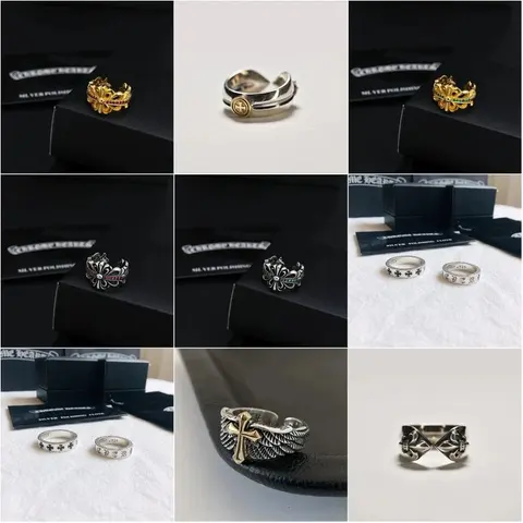 Chrome Hearts Silver and Gold Rings Collection