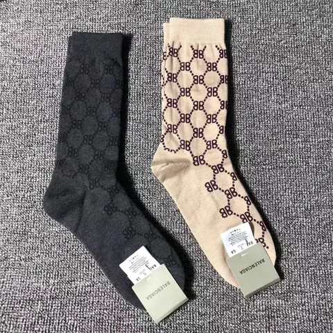 Balenciaga BB Logo Pattern Socks