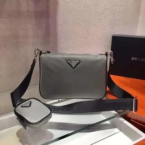Prada Triangolo Crossbody Bag with Mini Pouch