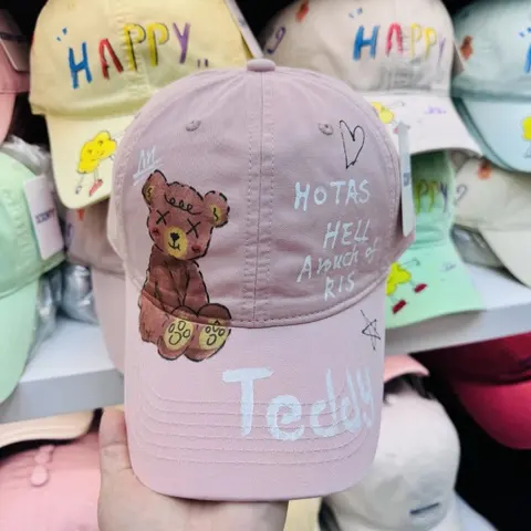 Teddy Bear Print Baseball Cap