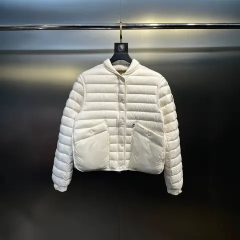 Moncler White Quilted Down Jacket