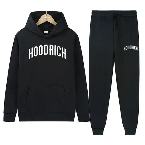 Hoodrich Black Hoodie and Jogger Set