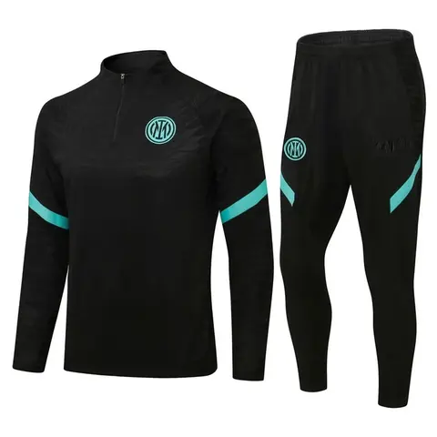 Inter Milan Black and Turquoise Training Kit