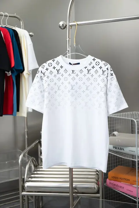 Louis Vuitton Monogram Print White T-Shirt