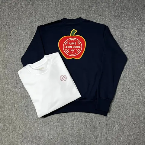 Aimé Leon Dore Apple Logo Sweatshirt and T-Shirt Set