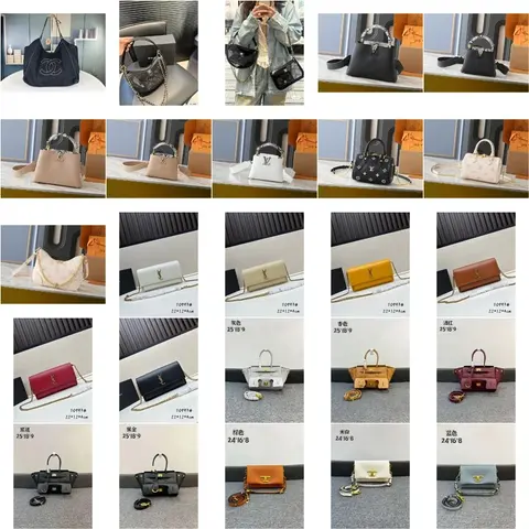 Luxury Designer Handbag Collection Featuring Chanel, Louis Vuitton, and YSL Styles